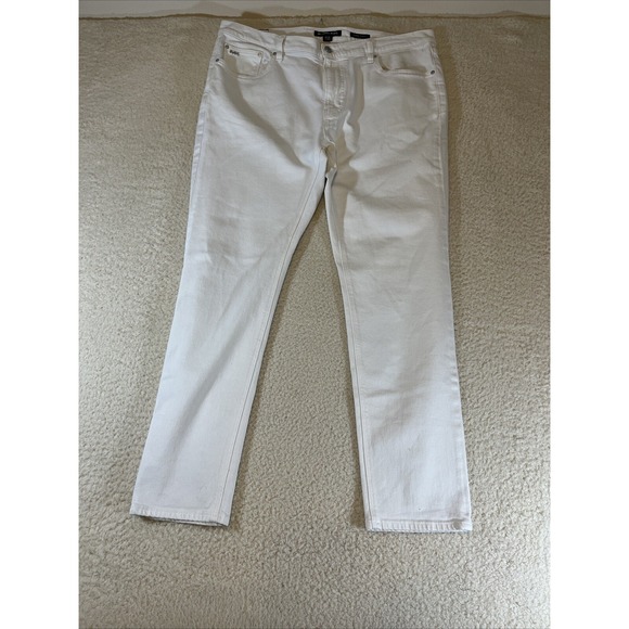 Michael Kors Men's 32x32 Parker Slim Fit White Stretch Jeans
